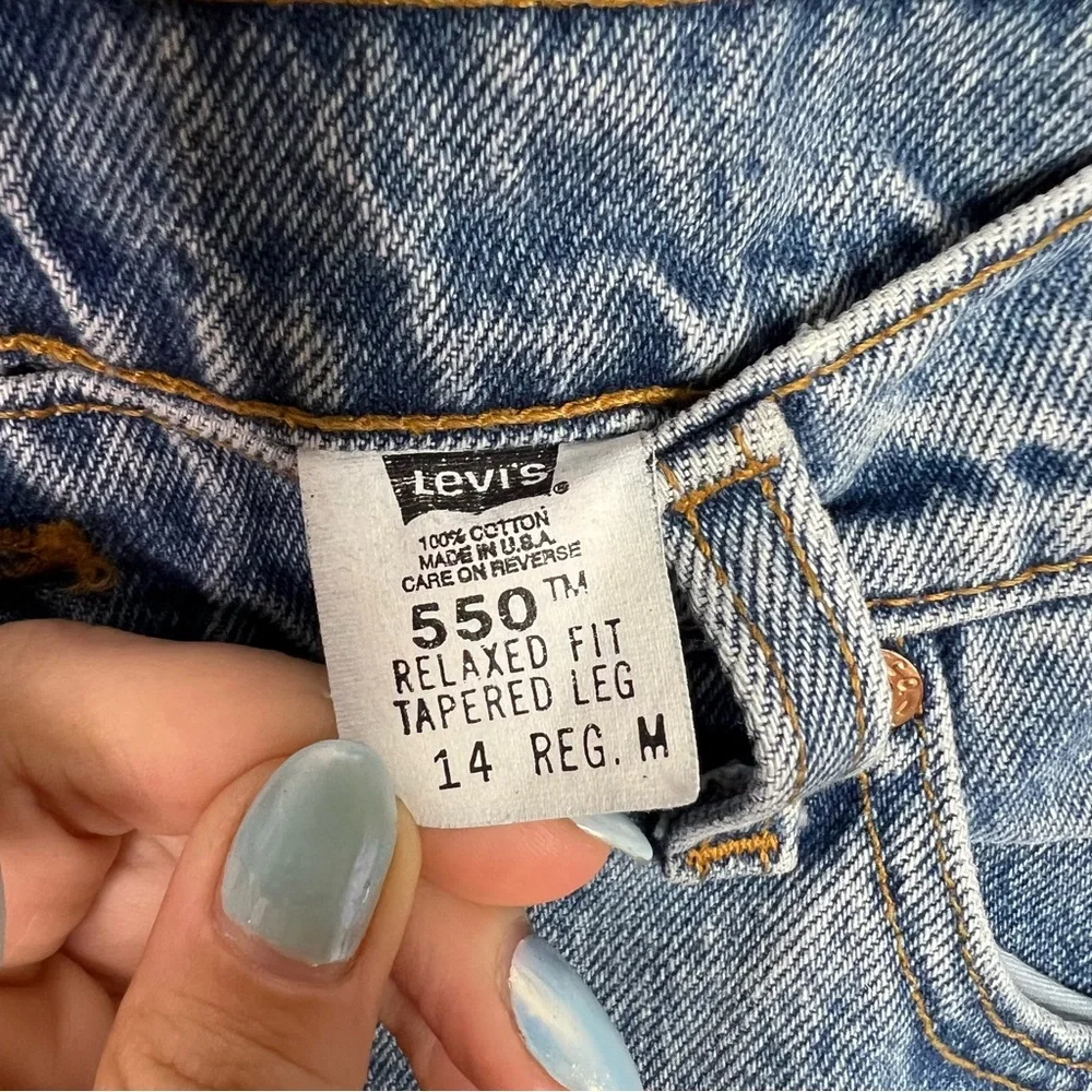 Vintage Levi’s 550 Made in USA Relaxed fit tapered leg sz 14 - Picture 5 of 6